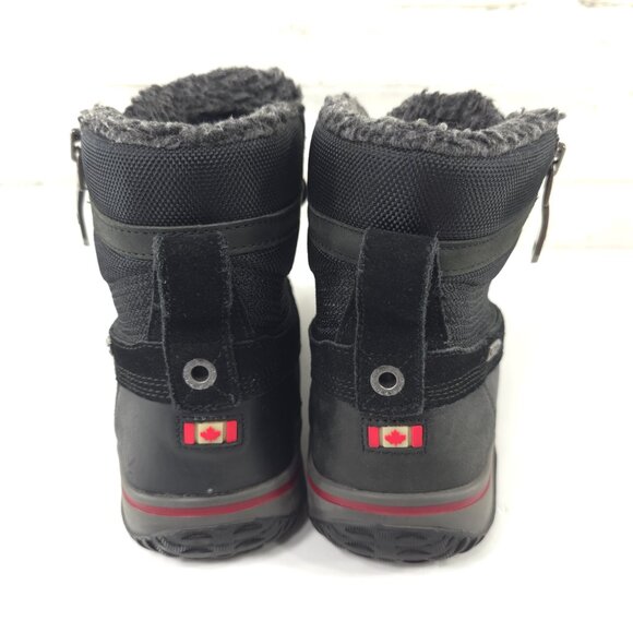 PAJAR CANADA SNOWSLIDE MEN\'S SZ 10 BLACK LEATHER WATERPROOF BOOTS LACE UP ZIPPER main image 7